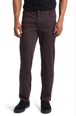 Brax Cooper Hi Flex Microprint Five-Pocket Straight Leg Pants in Portobello 