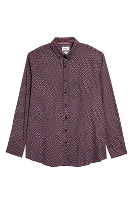 Brax Daniel Abstract Button-Up Shirt in Brandy
