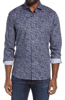 Brax Harry Modern Fit Button-Up Shirt in Blue