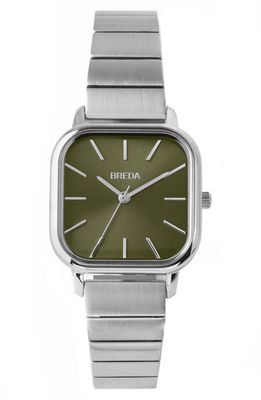 BREDA Esther Bracelet Watch, 26mm in Silver/Silver/Moss 