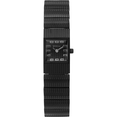 BREDA Groove Square Bracelet Watch, 16mm in Black 