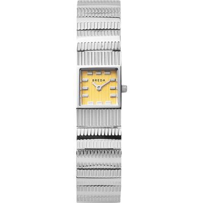 BREDA Groove Square Bracelet Watch, 16mm in Silver 