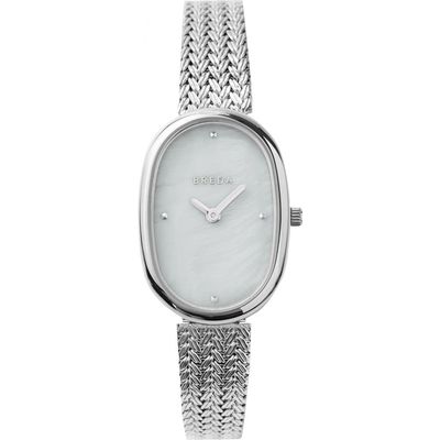 BREDA Jane Mesh Strap Watch, 23mm in Silver 