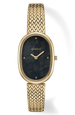 BREDA Jane Tethered Mesh Strap Watch, 23mm in 18K Gold-Plated 