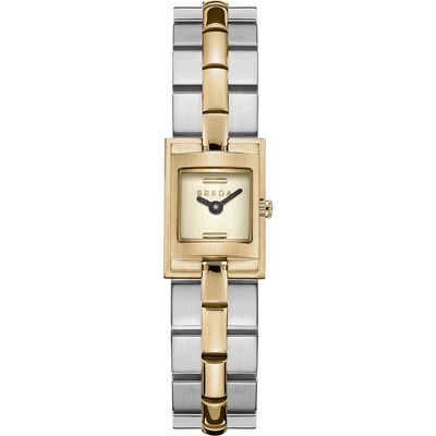 BREDA Relic Square Bracelet Watch, 16mm in Two Tone 