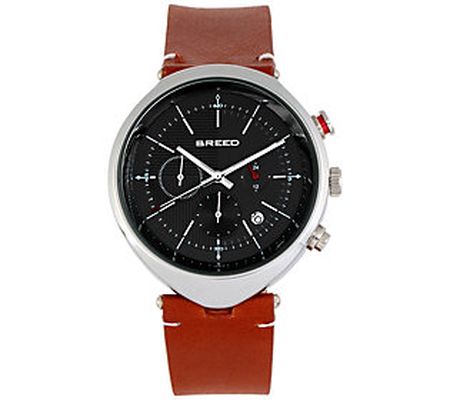 Breed Men's Tempest Chronograph Brown Leather W atch