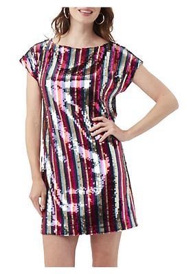 Breene Striped Sequined Minidress