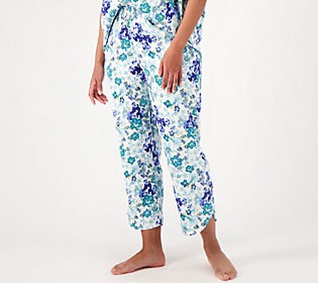 Breezies Lounge All Over Floral Cropped Pant