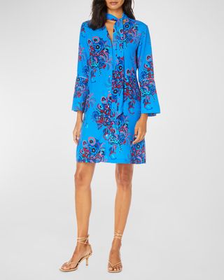 Brenna Floral-Print Button-Down Dress