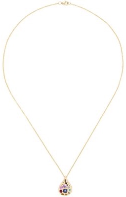 BRENT NEALE Gold & Sapphire Medium Petal Necklace