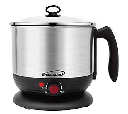 Brentwood 1.3qt Stainless Steel Electric Hot Po t Cooker