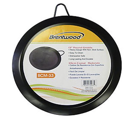 Brentwood 13" Carbon Steel Nonstick Round Comal Griddle