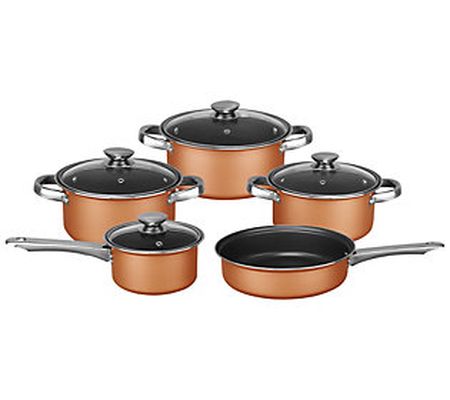 Brentwood 9-Piece Nonstick Copper-Clad Cookware Set