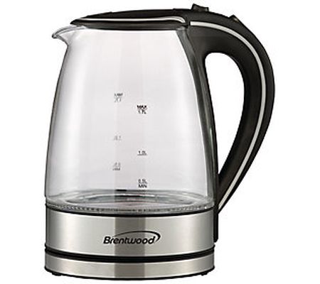 Brentwood Appliances 1.7-L Tempered-Glass Elect ric Kettle