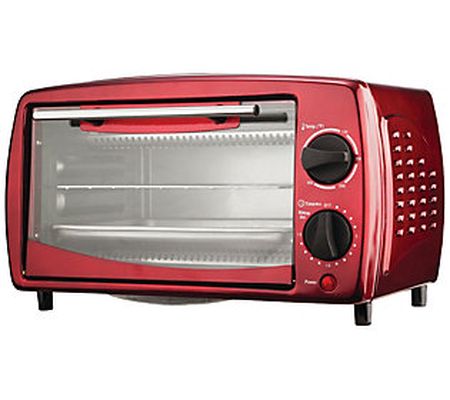 Brentwood Appliances 4-Slice Toaster Oven & Bro iler, Red