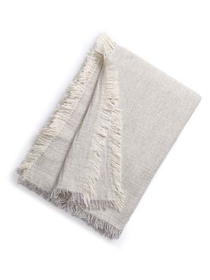 Brentwood Cotton-Wool Throw - Linen - Linen
