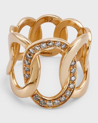 Brera 18K Rose Gold Ring with Diamonds, EU 52 / US 6