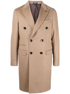 BRERAS MILANO double-breasted cashmere coat - Brown