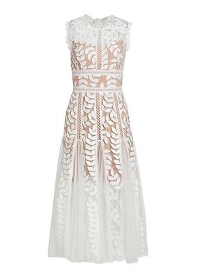 Bridal Saba Guipure Lace Midi-Dress