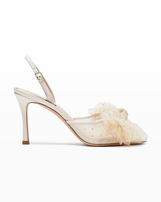 bridal sparkle tulle high-heel sandals