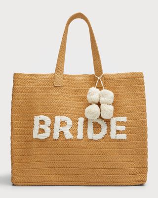 Bride Woven Straw Tote Bag
