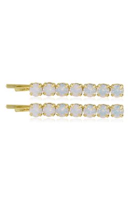 Brides & Hairpins Ayla Set of 2 Opal Hair Clips in Gold