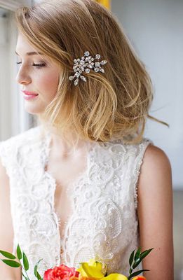 Brides & Hairpins 'Caprice' Jeweled Hair Comb in Gold