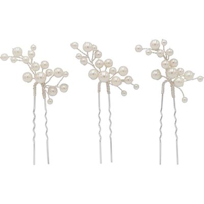 Brides & Hairpins Ellison Set of 3 Hair Pins in Silver 