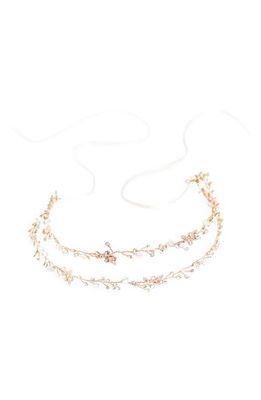 Brides & Hairpins 'Gia' Double Banded Halo Headpiece in Rose Gold