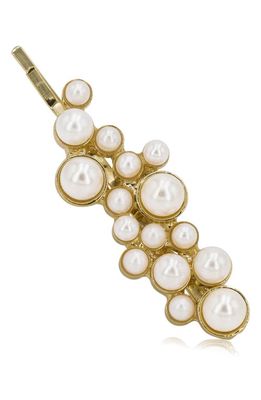 Brides & Hairpins Imitation Pearl Hair Clip in Gold