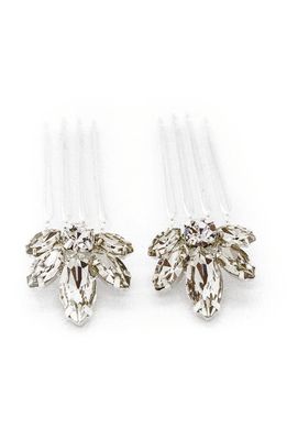 Brides & Hairpins Kenji Set of 2 Crystal Combs in Silver