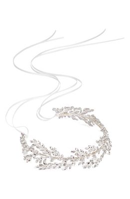 Brides & Hairpins Kira Crystal Halo & Sash in Silver