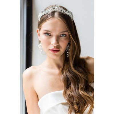 Brides & Hairpins Neyva Crystal Crown in Silver 