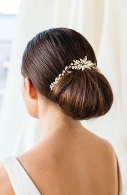 Brides & Hairpins Rhea Halo with Combs in 14K Gold