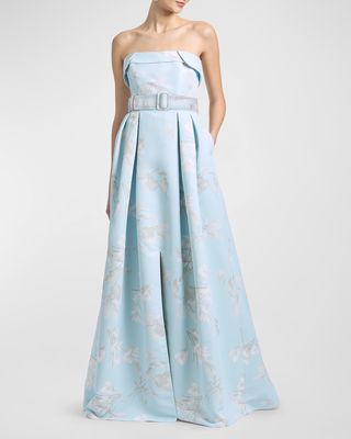 Brielle Strapless Belted Gown