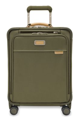 Briggs & Riley Baseline Global Spinner Carry-On in Olive