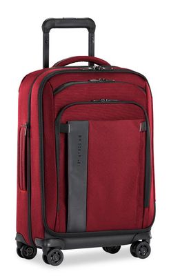Briggs & Riley ZDX 22-Inch Expandable Spinner Suitcase in Brick Red