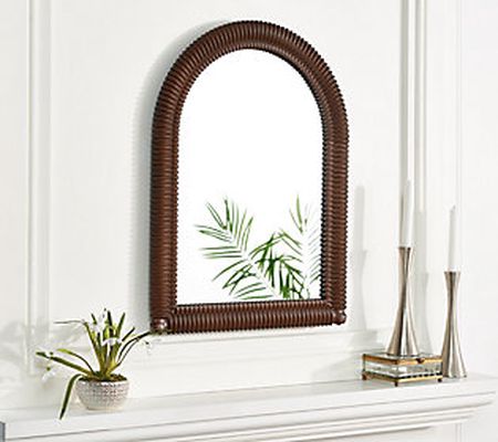 Bright Bazaar by Will Taylor 21" x 28" Arched Wooden Mirror