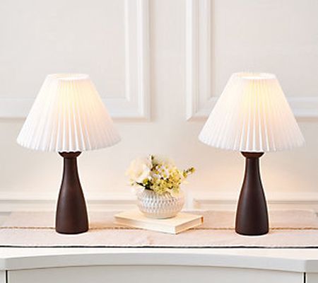 Bright Bazaar by Will Taylor S/2 16" Wooden Table Lamps