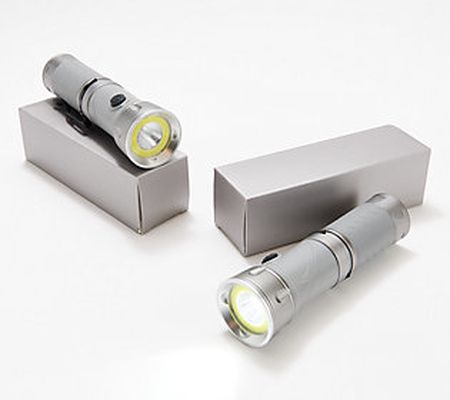 BrightEase Set of 2 Rotatable Aluminum Flashlights
