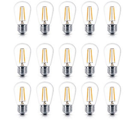Brightech Ambience Pro 15 Pack 1W S14 LED Ediso n Light Bulbs