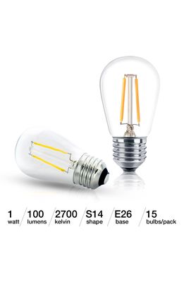 Brightech Ambience Pro LED G40 1-Watt 15-Pack Light Bulbs in Black