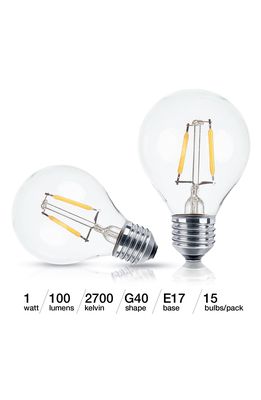 Brightech Ambience Pro LED S14 1 Watt 15-Pack Light Bulbs in Black