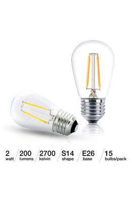 Brightech Ambience Pro LED S14 2 Watt 15-Pack Light Bulbs in Black