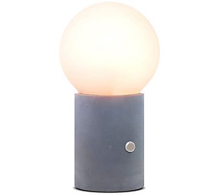 Brightech Kai Cement 11" LED Table Lamp