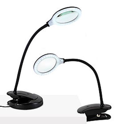 Brightech Lightview 2in1 Battery Power LED Magn ifier Desk Lamp