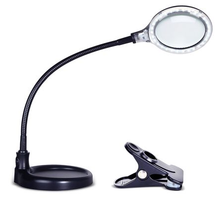 Brightech Lightview Flex 2-in-1 LED 225% Magnif ier Desk Lamp