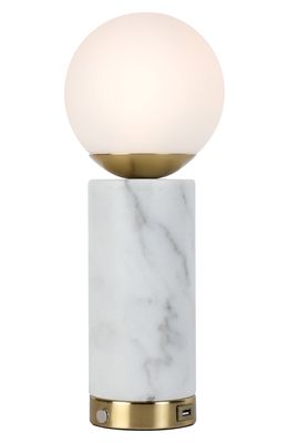 Brightech Marble LED Table Lamp in White