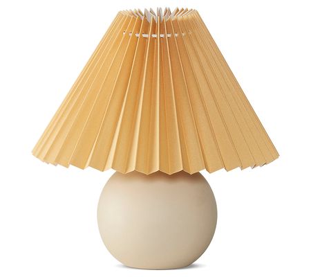 Brightech Serena 10 in. Beige Globe Bright LED Table Lamp