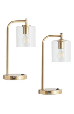 Brightech Set of 2 Elizabeth Table Lamps in Brass